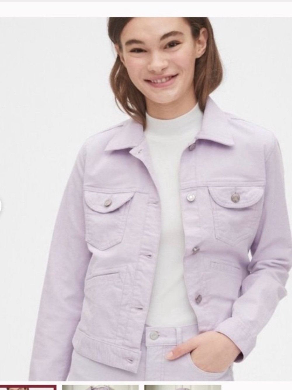 NWOT Lilac Gap Corduroy Jacket